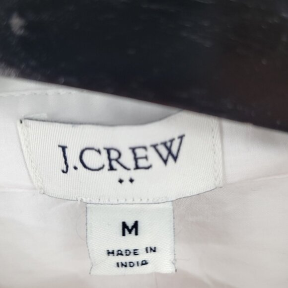 J Crew Cover-up shirtdress Size Medium White Tie Waist - Picture 4 of 9